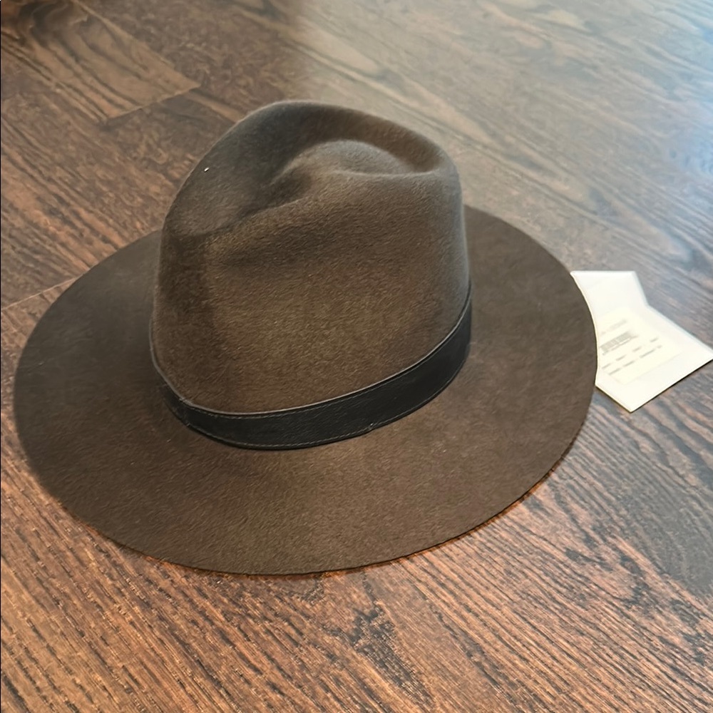 Janessa Leone Raleigh Brown Fedora Hat